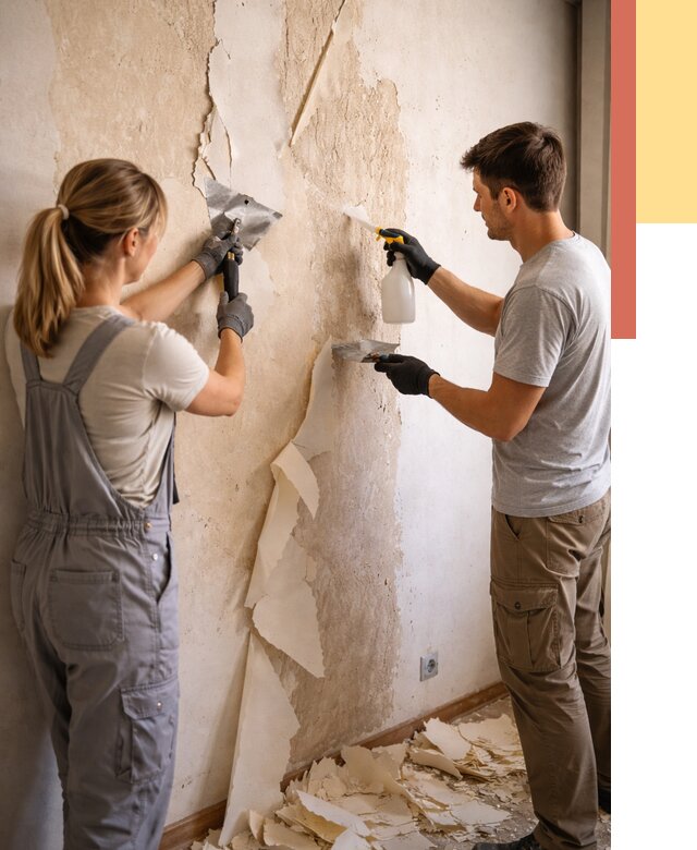 Снятие старых обоев в Иваново от 5424 руб. под ключ недорого | ОТДЕЛОЧНИК-Внв