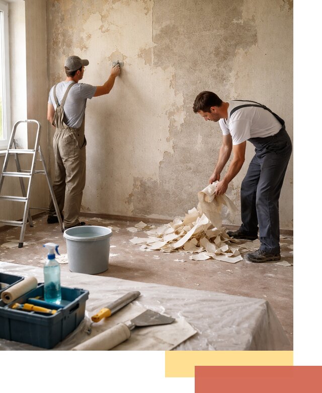 Снятие старых обоев в Иваново быстро и качественно