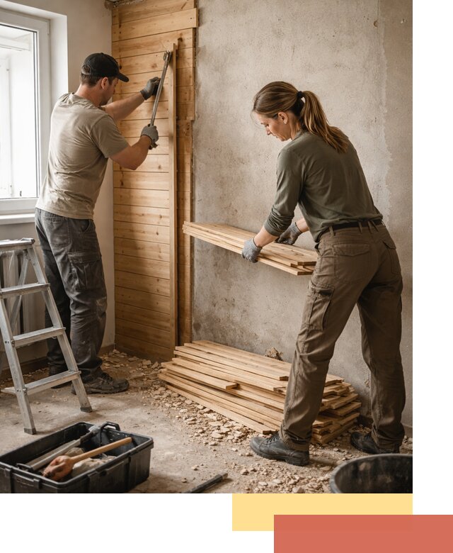 Демонтаж вагонки со стен в Иваново — профессиональный демонтаж