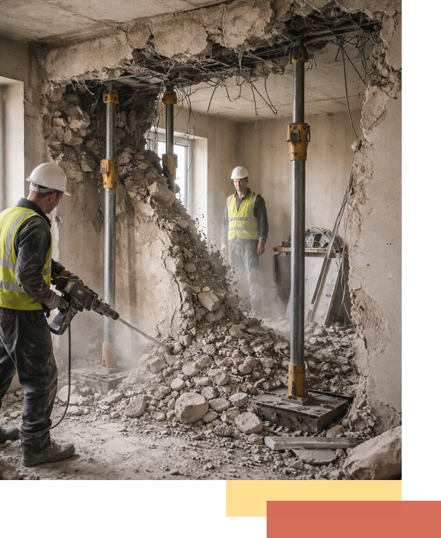 Снос несущих стен в Иваново с гарантией безопасности и качества