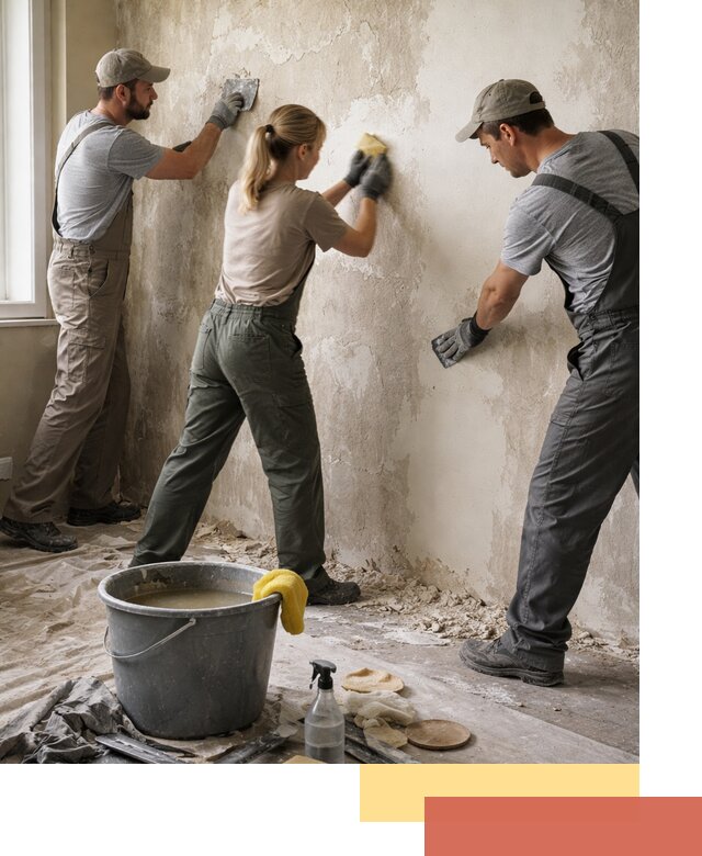 Очистка стен от клея и грунтовки в Иваново качественно и быстро