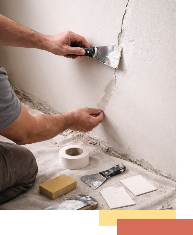 Заделка трещин и сколов в стенах и потолках в Иваново
