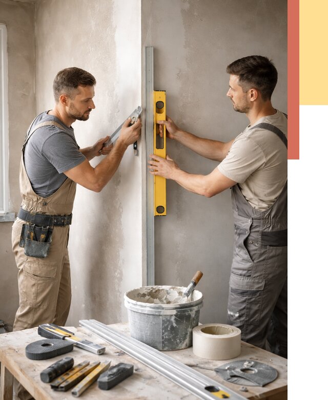 Выведение углов стен в Иваново от 1911 руб. быстро и недорого | ОТДЕЛОЧНИК-Внв