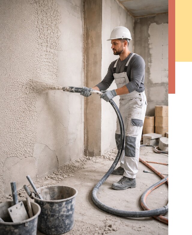 Машинная штукатурка стен в Иваново под ключ от 6716 руб./м2 | ОТДЕЛОЧНИК-Внв