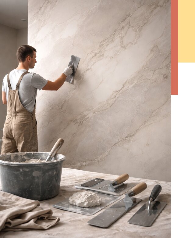 Декоративная штукатурка под мрамор в Иваново от 2893 руб./м² — быстро и недорого | ОТДЕЛОЧНИК-Внв