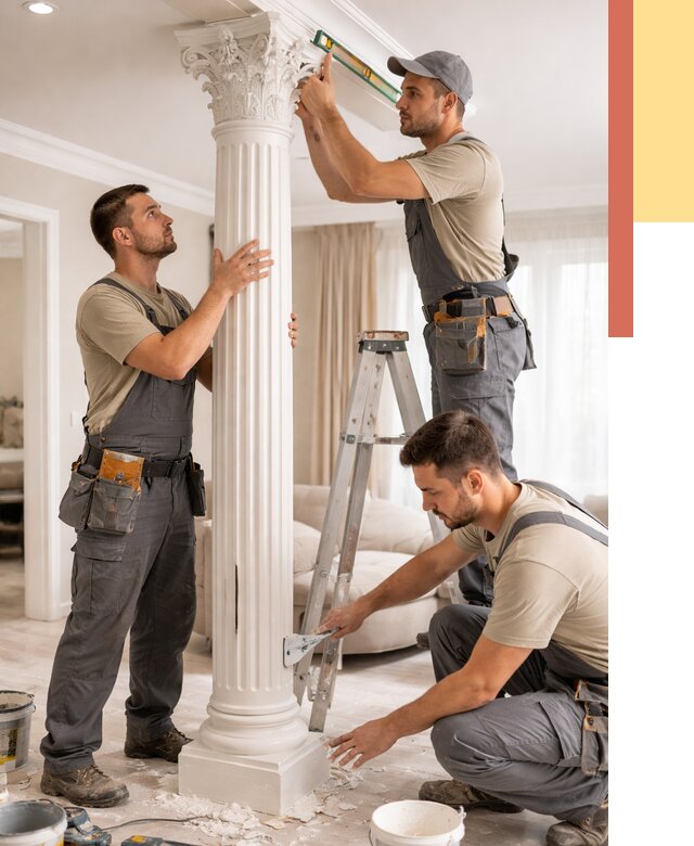 Установка декоративных колонн в Иваново от 12398 руб. под ключ | ОТДЕЛОЧНИК-Внв