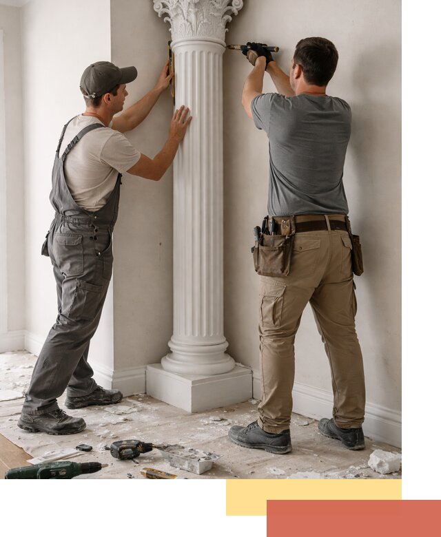 Установка декоративных колонн в Иваново под ключ