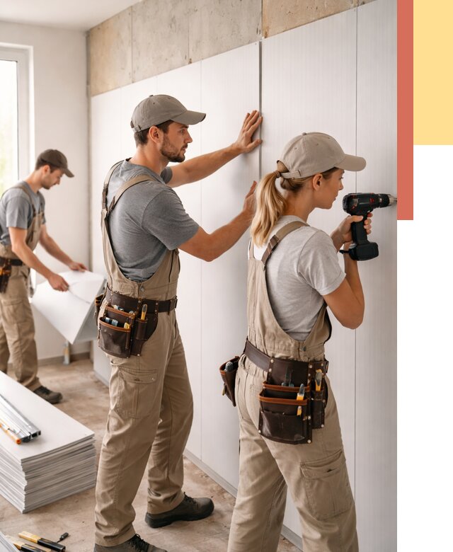 Монтаж ПВХ панелей на стены в Иваново от 465 руб/м2 — быстро и недорого | ОТДЕЛОЧНИК-Внв