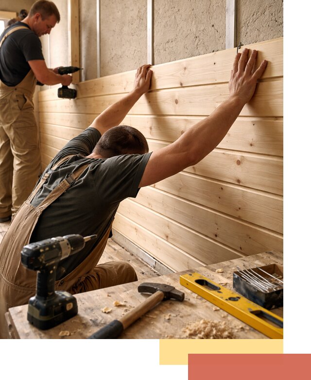 Монтаж деревянной вагонки на стены в Иваново быстро и качественно