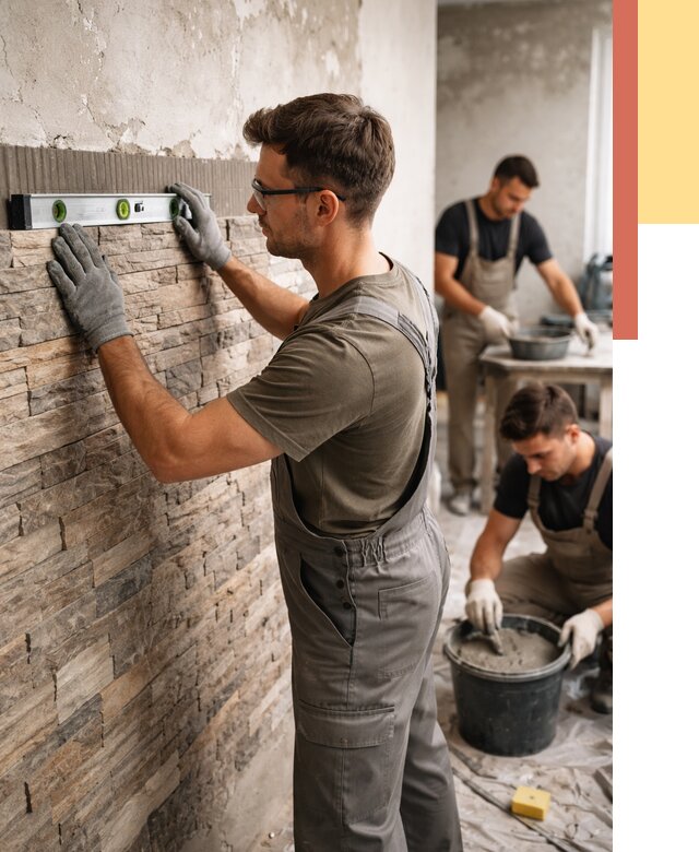 Монтаж искусственного камня в Иваново от 4649 руб. под ключ | ОТДЕЛОЧНИК-Внв