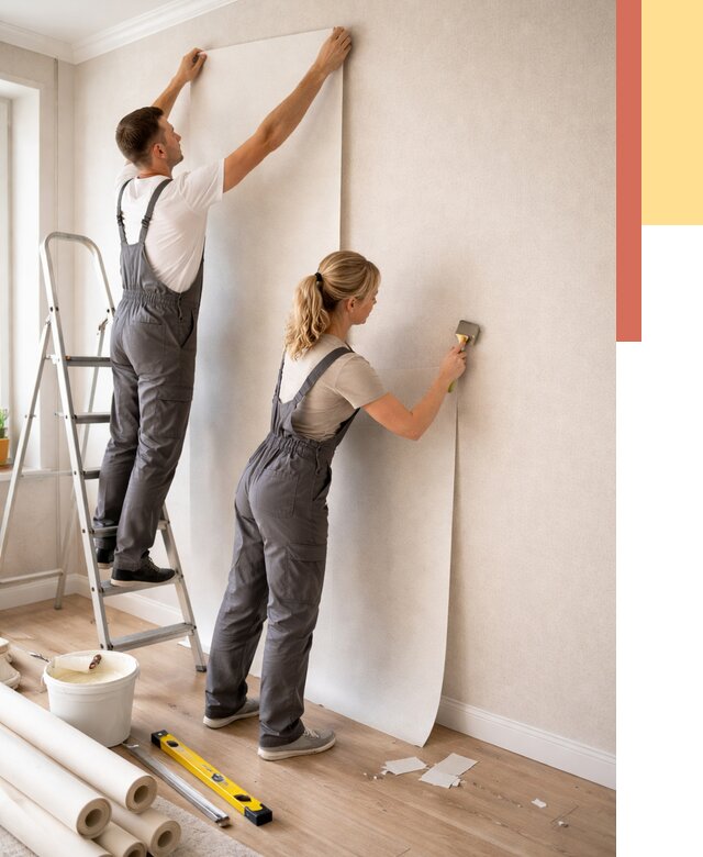 Поклейка флизелиновых обоев в Иваново от 6199 руб. | Быстро и недорого — ОТДЕЛОЧНИК-Внв