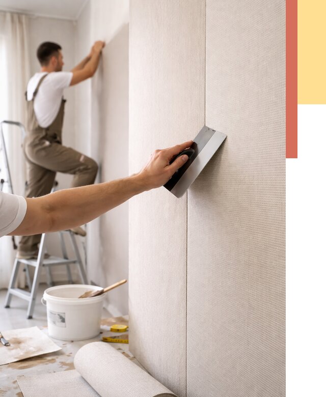 Поклейка текстильных обоев в Иваново от 4649 руб. под ключ | ОТДЕЛОЧНИК-Внв