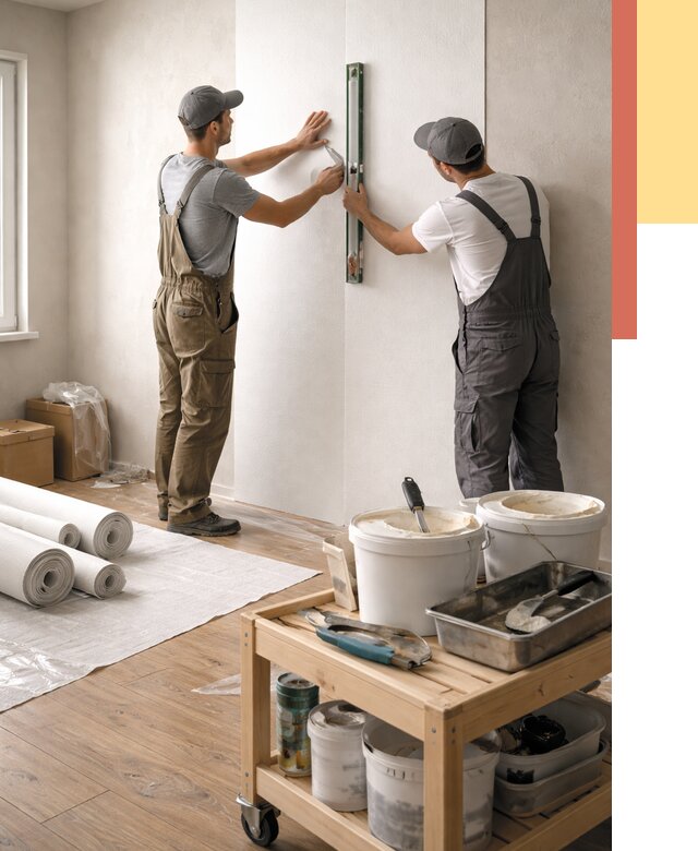 Поклейка стеклообоев в Иваново от 6716 руб. за м2 — быстро и недорого | ОТДЕЛОЧНИК-Внв