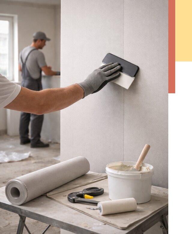 Поклейка обоев под покраску в Иваново от 3616 руб. за м2 | ОТДЕЛОЧНИК-Внв