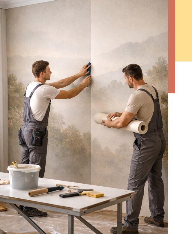 Поклейка фотообоев в Иваново от 8782 руб/м² — быстро и недорого | ОТДЕЛОЧНИК-Внв