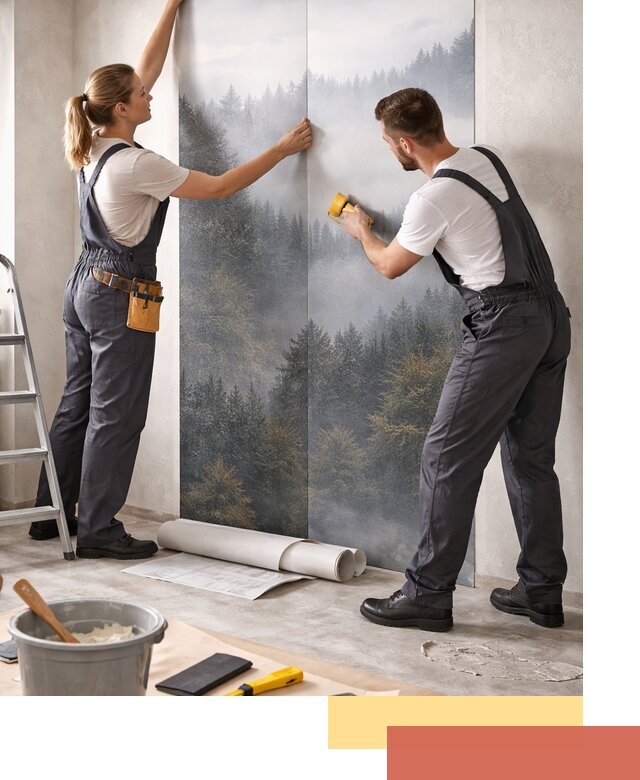 Поклейка фотообоев профессионально в Иваново под ключ