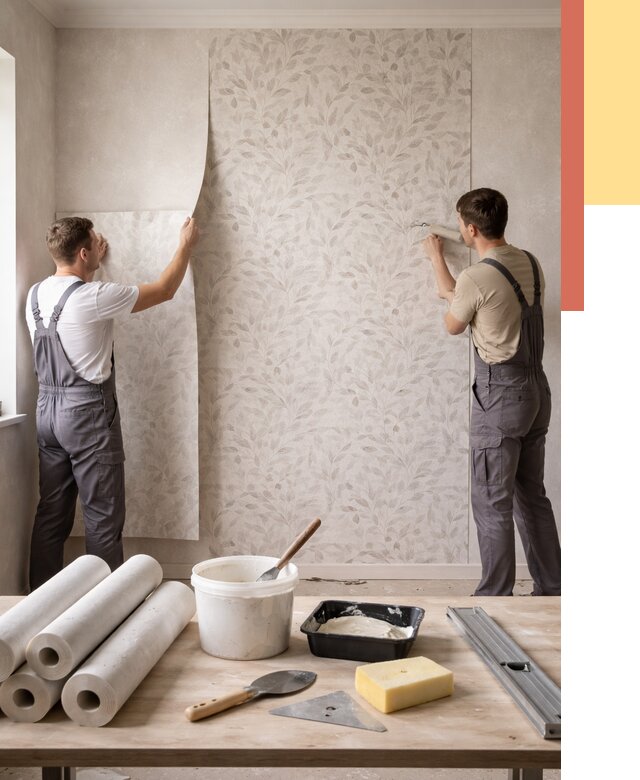 Поклейка обоев с подбором рисунка в Иваново от 3616 руб. | ОТДЕЛОЧНИК-Внв - быстро и недорого