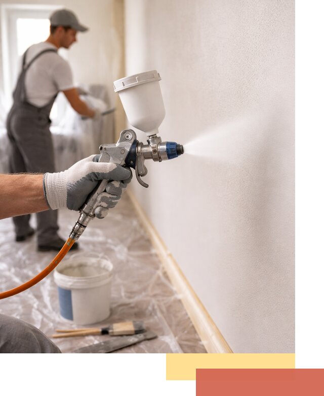 Покраска стен краскопультом в Иваново быстро и качественно