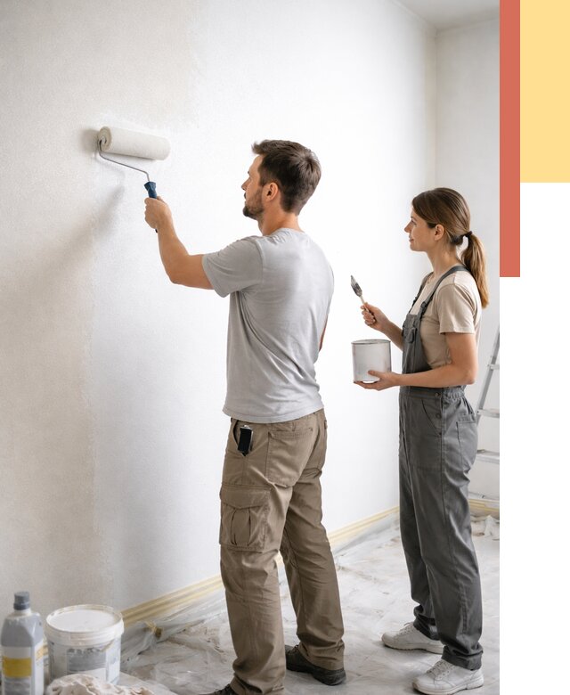 Окраска стен по стеклохолсту в Иваново от 4649 руб/м² под ключ | ОТДЕЛОЧНИК-Внв