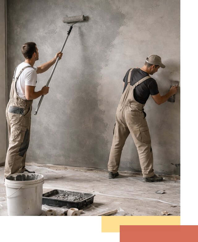 Покраска стен под бетон в Иваново профессионально и недорого