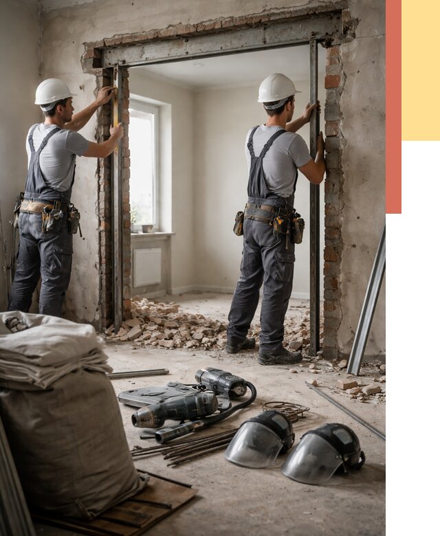 Расширение дверного проема в Иваново от 12915 руб. под ключ | ОТДЕЛОЧНИК-Внв