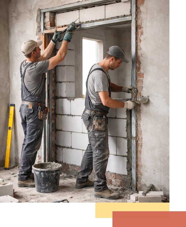 Закладка дверного проема под ключ в Иваново: демонтаж, монтаж, отделка