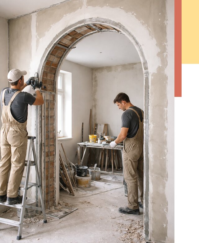 Устройство арочного проема в Иваново от 9815 руб. под ключ — быстро и недорого | ОТДЕЛОЧНИК-Внв