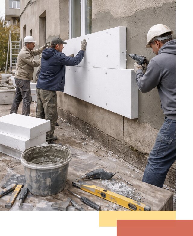 Утепление наружных стен пенопластом в Иваново