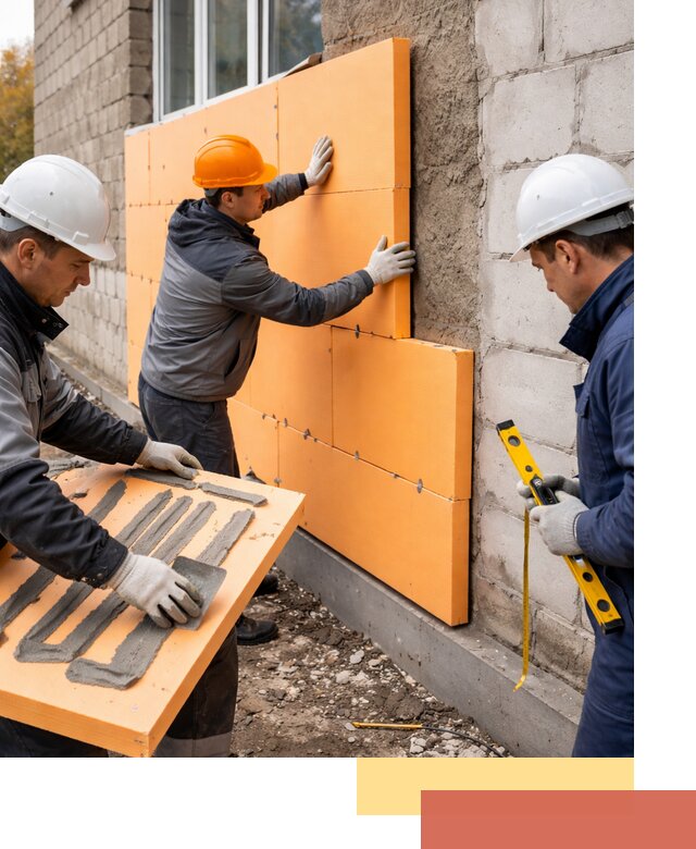 Утепление фасада пеноплексом под ключ в Иваново