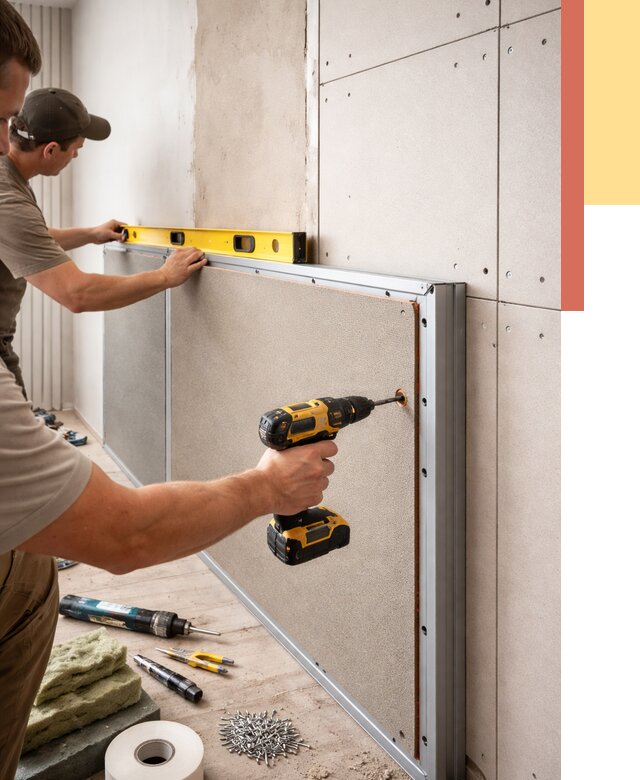 Шумоизоляция стен панелями ЗИПС в Иваново от 2273 руб./м² под ключ | ОТДЕЛОЧНИК-Внв