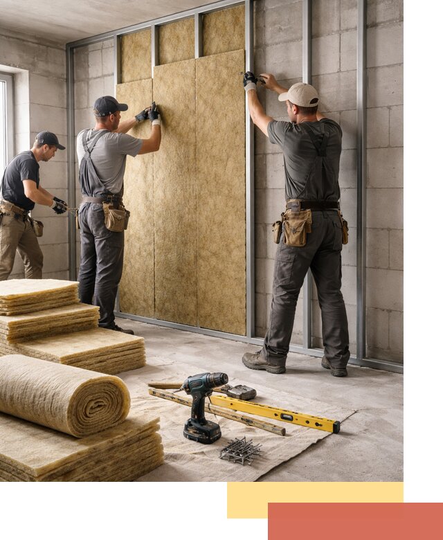 Шумоизоляция перегородок из блоков в Иваново — монтаж и защита шумоизоляцией