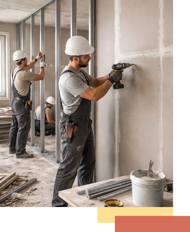 Перегородки из огнестойкого гипсокартона в Иваново под ключ