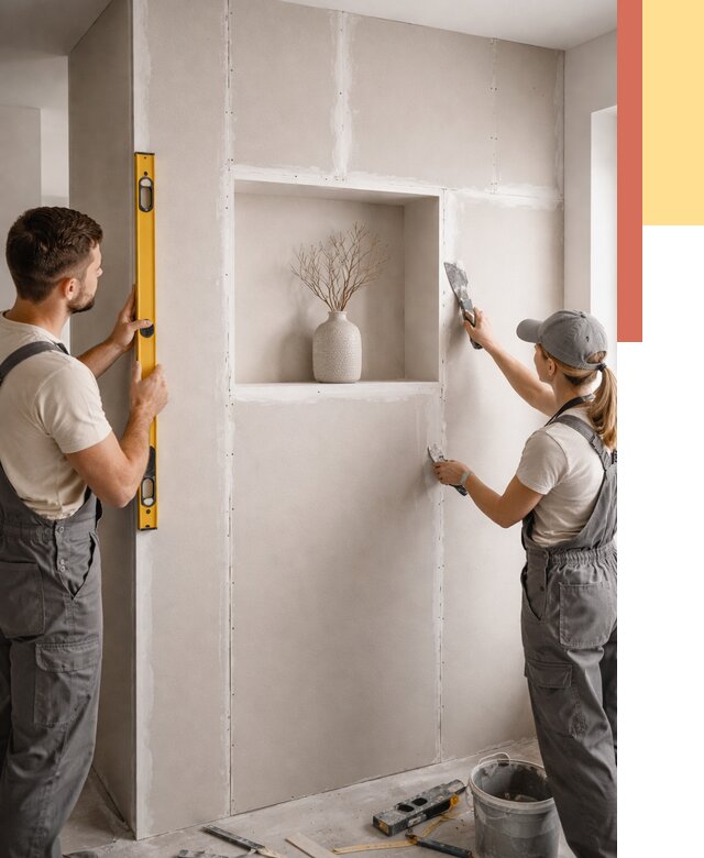 Перегородка из гипсокартона с нишей в Иваново от 3358 руб. под ключ | ОТДЕЛОЧНИК-Внв