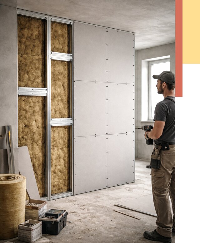 Усиленная перегородка под навеску в Иваново от 13225 руб. — монтаж под ключ | ОТДЕЛОЧНИК-Внв