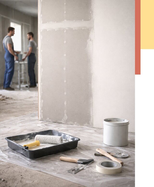 Покраска перегородок из гипсокартона в Иваново от 4649 руб. под ключ | ОТДЕЛОЧНИК-Внв