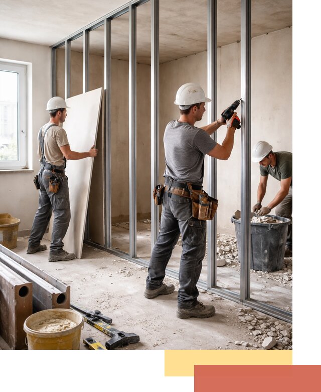 Перенос гипсокартонной перегородки в Иваново профессионально и быстро