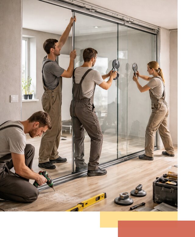 Изготовление стеклянных перегородок на заказ в Иваново