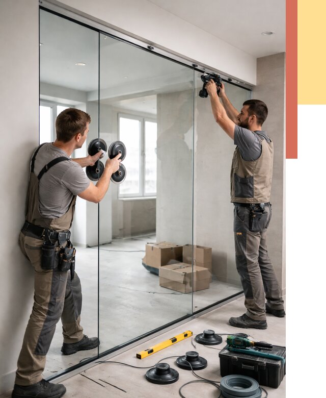 Монтаж стеклянных перегородок в Иваново от 6716 руб. | ОТДЕЛОЧНИК-Внв