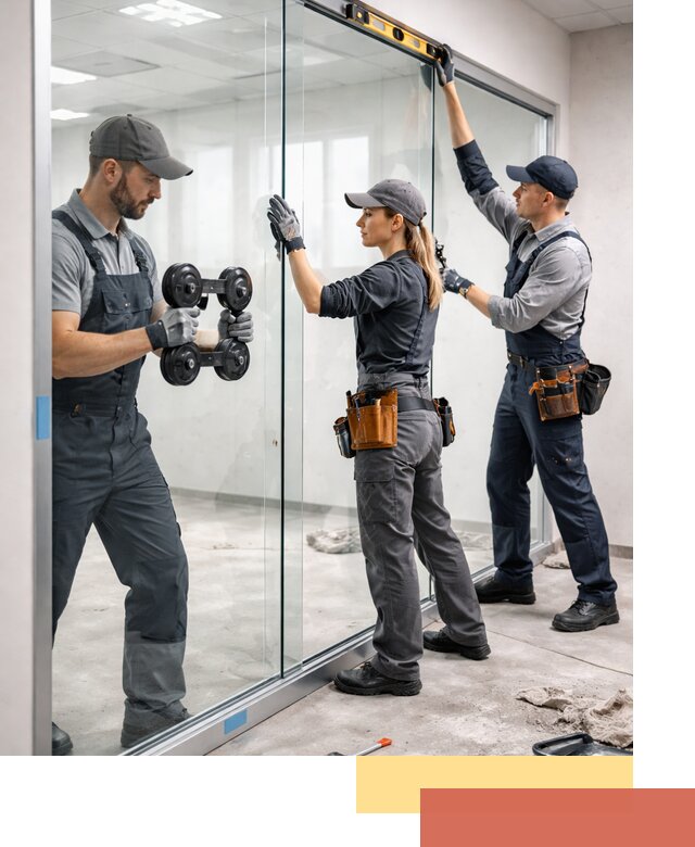 Профессиональный монтаж стеклянных перегородок в Иваново