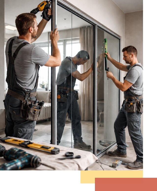 Каркасные стеклянные перегородки под ключ в Иваново