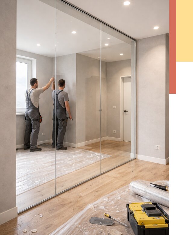 Безрамные стеклянные перегородки в Иваново — монтаж от 9815 руб. | ОТДЕЛОЧНИК-Внв