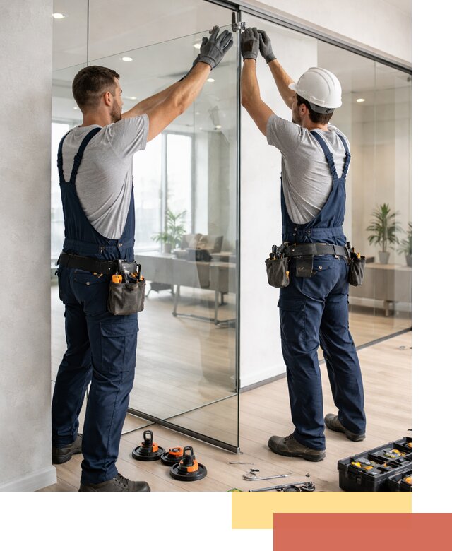 Безрамные стеклянные перегородки под ключ в Иваново