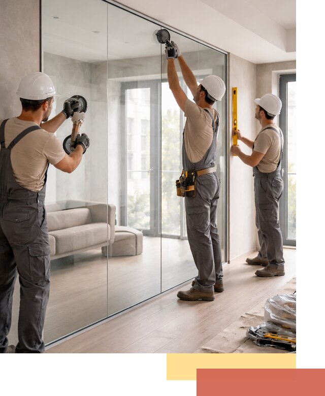 Перегородки из закаленного стекла в Иваново для офисов и квартир