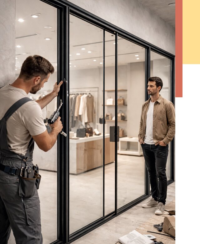 Стеклянные перегородки для магазинов в Иваново от 8472 руб. под ключ | ОТДЕЛОЧНИК-Внв