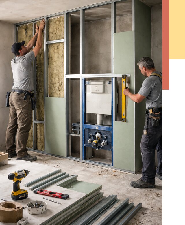 Установка сантехнических перегородок в Иваново от 8782 руб. | ОТДЕЛОЧНИК-Внв