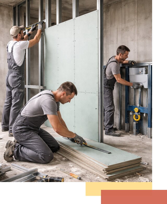 Монтаж и ремонт сантехнических перегородок в Иваново