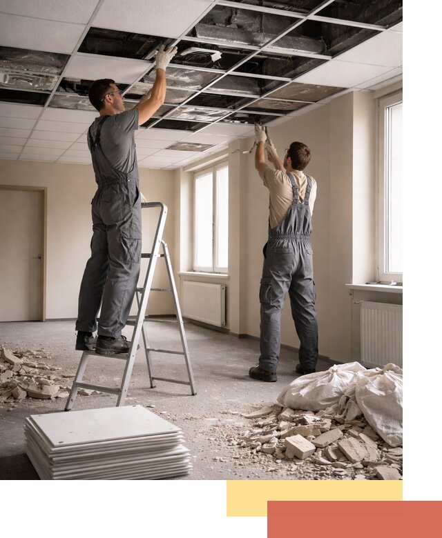 Демонтаж потолков Армстронг профессионально в Иваново