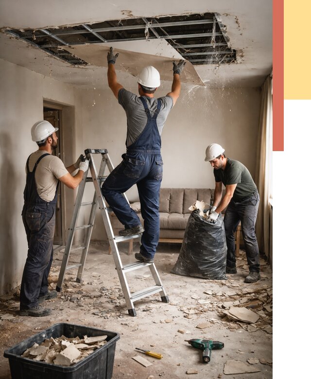 Демонтаж гипсокартонного потолка в Иваново от 434 руб. за м2 — ОТДЕЛОЧНИК-Внв