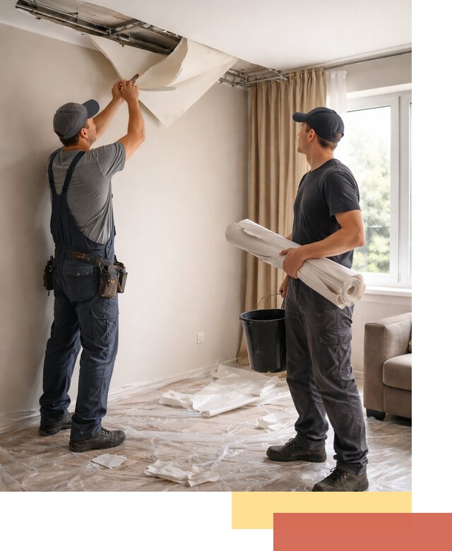 Демонтаж натяжного потолка в Иваново быстро и аккуратно