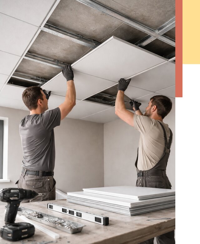 Монтаж кассетного потолка в Иваново от 4649 руб/м2 — установка и сборка | ОТДЕЛОЧНИК-Внв